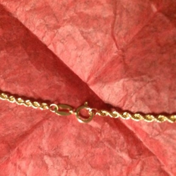 COPY - Beautiful 10KT, 1.7mm Gold Rope Chain Set (Chain, Earrings & Bracelet)- … - Picture 10 of 16
